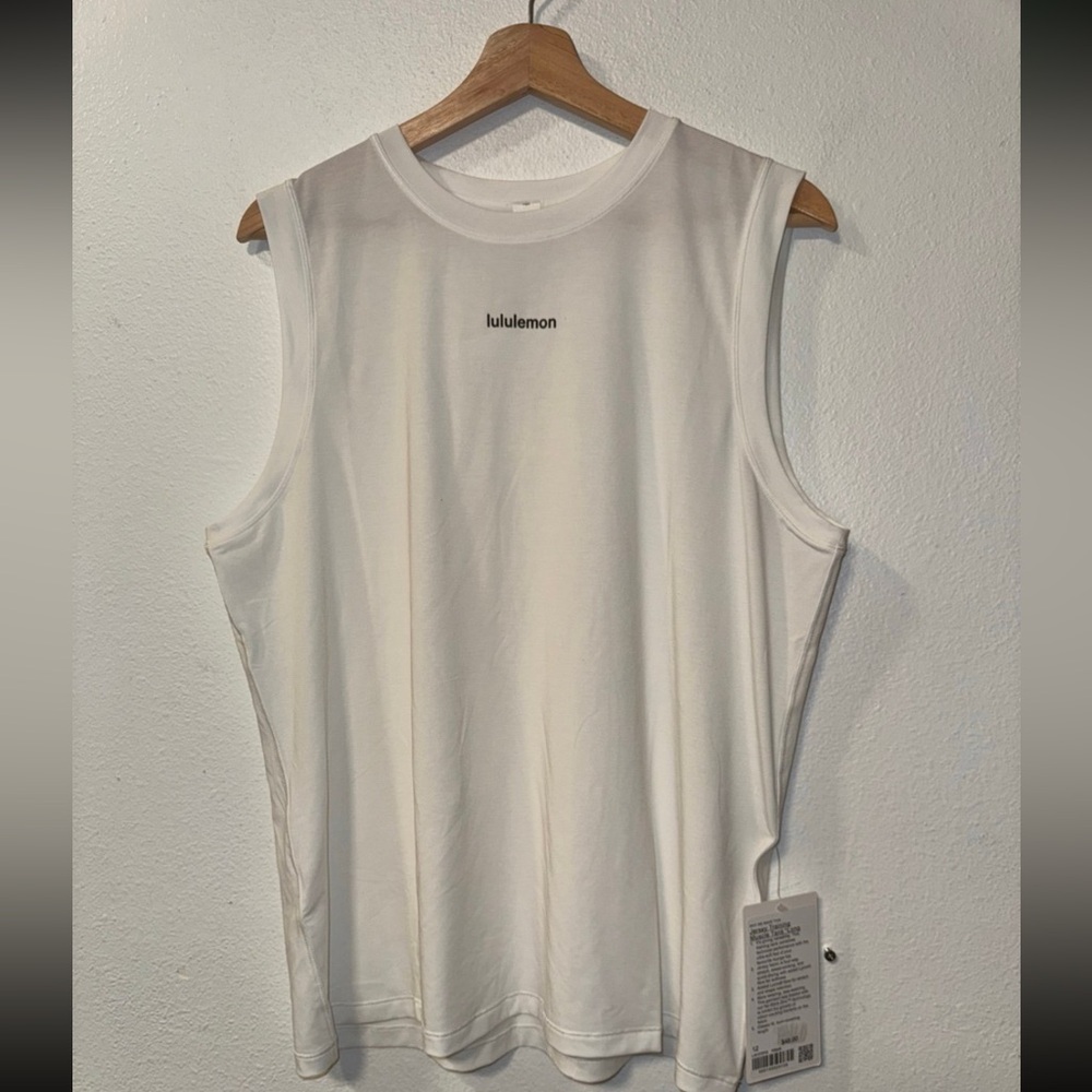 lululemon Jersey Training Muscle Tank Top Long Wordmark size 12
